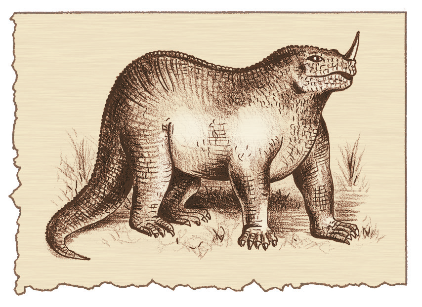 Aspecto de un iguanodonte según Gideon Mantell